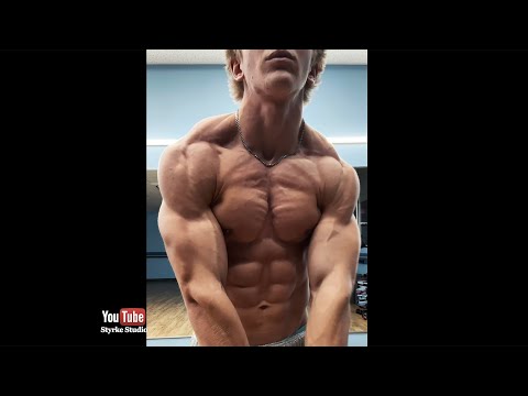 Teen Fitness Model Bodybuilding Shredded Abs Body Update Posing Taylor Farr Styrke Studio #aesthetic