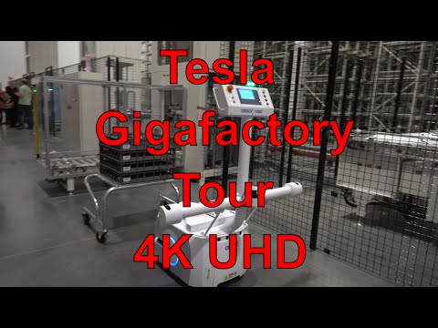 , title : 'Tesla Gigafactory Factory Tour! Full COMPLETE Tour! 4K UltraHD'