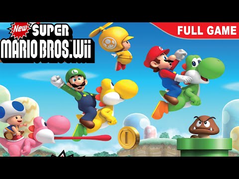 New Super Mario Bros Wii - Full Game Walkthrough (No Damage)