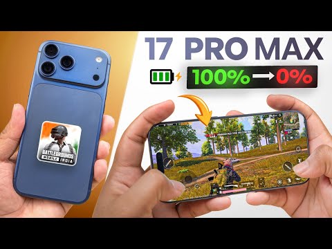 iPhone 17 Pro Max BGMI Battery Drain Test 😱 100% to 0%