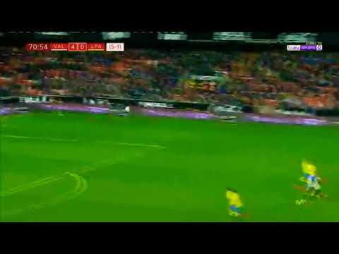 Gol Vietto Valencia vs Las Palmas medio campo copa del rey