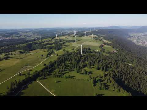 Wind turbines, Mont Soleil, Switzerland