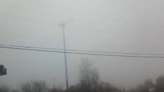 Foggy Wednesday Morning Commute from GIANT Grocery Store in Nazareth PA to Dunkin Donuts 