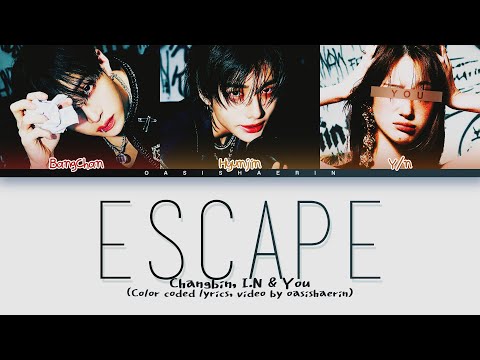 [KARAOKE] [Stray Kids 스트레이 키즈 Bangchang & Hyunjin] 'ESCAPE' : 3 members (You as member) ColorCoded