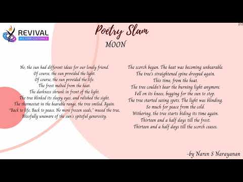 Moon | Poetry Slam | Entry by Naren Narayanan (IISER P)