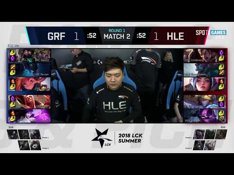 GRF (Sword Mundo) vs HLE (Lindarang Darius) Game 3 Highlights   2018 LCK Summer W1D1