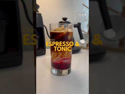 Cherry Espresso & Tonic 🍒☕️✨ #SummerDrink #CoffeeLovers #Refreshing #BaristaLife