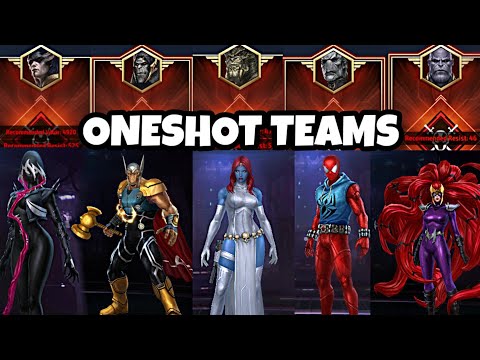 ALL WBU DAILY ONESHOT TEAMS FOR 5 DAYS||MARVEL FUTURE FIGHT|| MFF HINDI