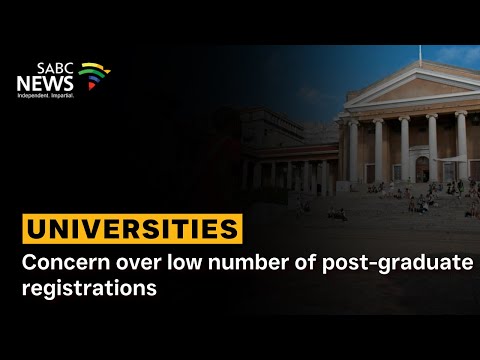 Concern over low number of post-graduate registrations