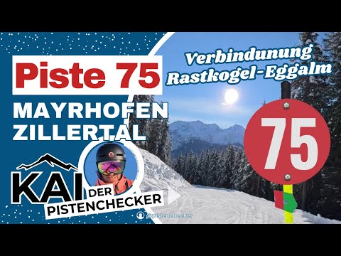 Piste Nr. 75 | Verbindung Rastkogel–Eggalm | Waldabfahrt im Zillertal | 4K