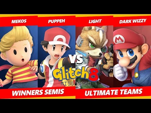 Glitch 8 SSBU - Dark Wizzy & Light Vs. Mekos & Puppeh - Smash Ultimate Tournament Winners Semis