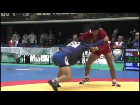 DAVAADORJ Tumurkhuleg (MGL) vs NAKHUTSRISHVILI Levan (GEO) - World Sambo Championship 2014 in Japan