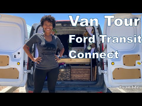 Van tour, Tiny Van, Ford Transit Connect, No Build, Van Life