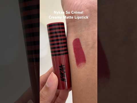 Nykaa So Crème! Creamy Matte Lipstick🍷 #shorts