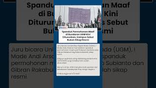 Spanduk Permohonan Maaf soal Prabowo-Gibran Terpasang di Bundaran UGM, Kampus Hormati Aspirasi