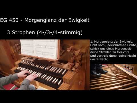 EG 450 - Morgenglanz der Ewigkeit (Orgelsätze mit Liedtext)