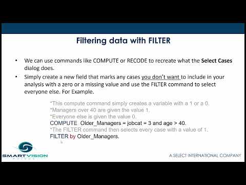 Getting started with SPSS syntax