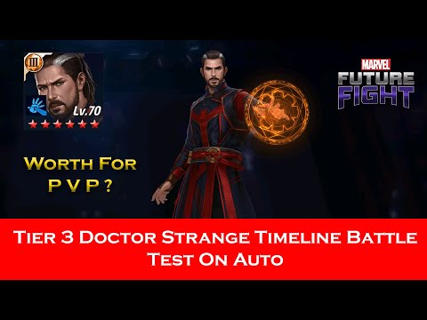 Tier 3 Doctor Strange New Uniform Timeline Battle Test On Auto - Marvel Future Fight