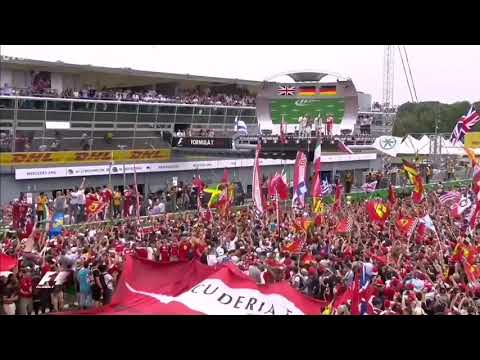 Nico Rosberg hypes up the tifosi (Italy, 2016)