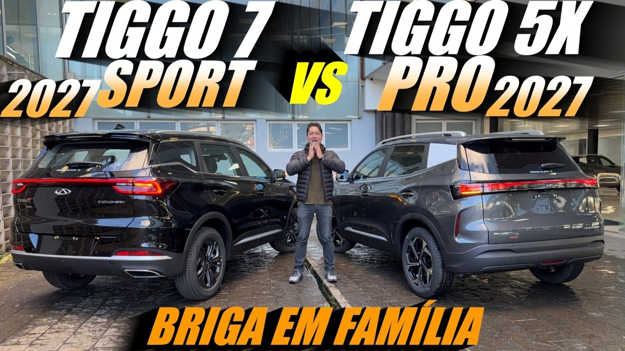TIGGO 5X PRO 2027 VS TIGGO 7 SPORT 2027 - Qual a melhor compra da CAOA CHERY?