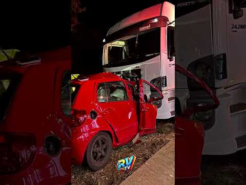 Jovem MORRE em colisão frontal entre carro e caminhão na BR-163 em em Dionísio Cerqueira SC