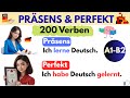 200 Wichtige Verben PRÄSENS PERFEKT Erklärt Deutsch Lernen A1 B2