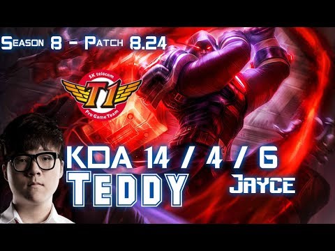 SKT T1 Teddy JAYCE vs IRELIA Top - Patch 8.24 KR Ranked