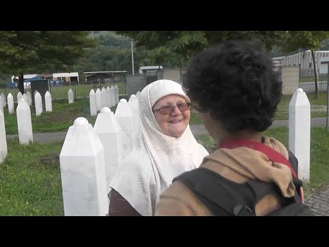 A Rare Smile at the Srebrenica Memorial