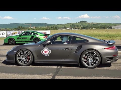 Porsche 911 9ff Turbo 1100 HP - Roll Race, Revs and Engine Sound