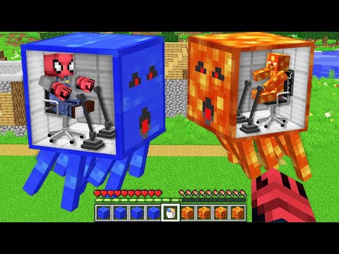 FAKİR SU GHAST VS LAV HEROBRİNE GHAST! 🔥 - Minecraft
