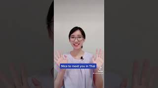 Learn Thai: Nice to meet you in Thai
