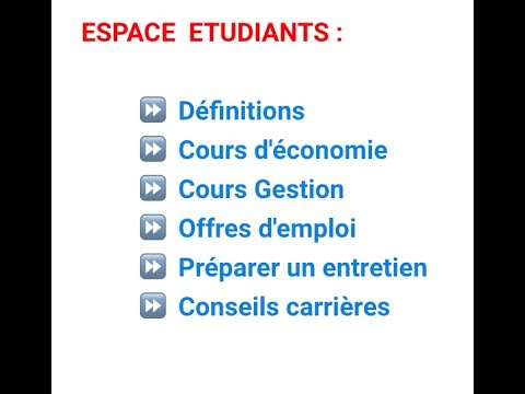 Cours économie et Gestion pour les étudiants : Finance, management, audit, comptabilité, ... 2020