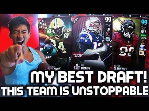 MY BEST DRAFT! UNSTOPPABLE TEAM! MADDEN 17 UPDATED DRAFT CHAMPIONS