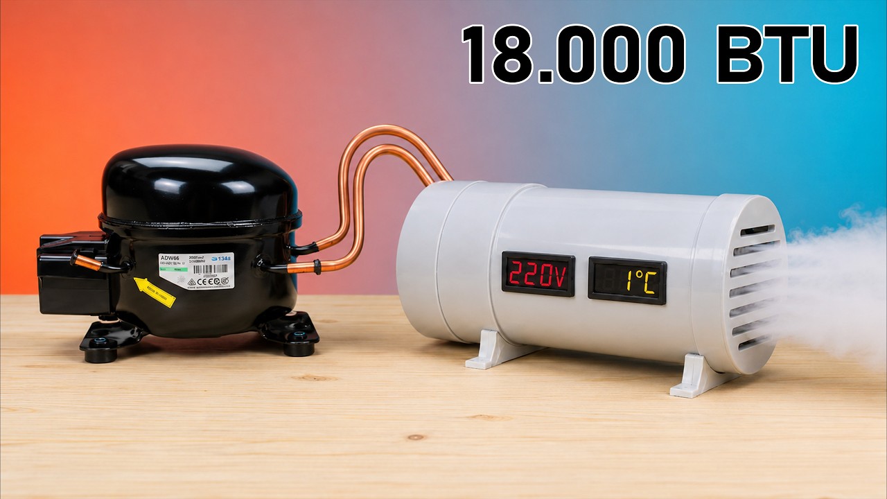 2 in 1 DIY Mini Air Conditioner with a Compressor And PVC Pipe – Cools Instantly Like a Real AC