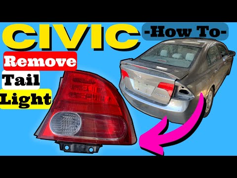Honda Civic How to Remove Rear Tail Light 2006 2007 2008 2009 2010 2011 Taillight Removal