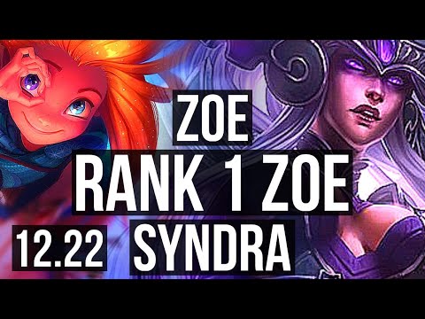 ZOE vs SYNDRA (MID) | Rank 1 Zoe, Rank 5, 6/3/16 | KR Challenger | 12.22