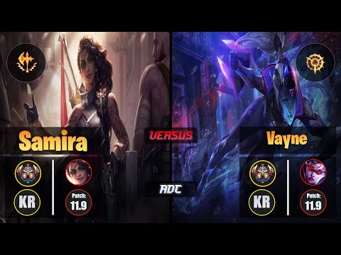 Challenger SAMIRA [Conqueror] (ADC) VS  VAYNE - Challenger KR Patch 11.9