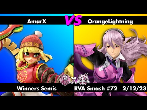 RVA Smash #72: AmarX (Min Min) vs OrangeLightning (Corrin) - Winners Semis - Smash Ultimate SSBU