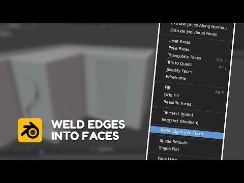 Weld Edges Into Faces - Blender Quick Tip