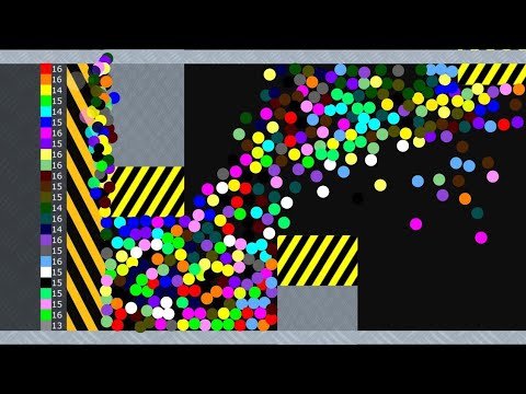 Shutter Crush - Proliferation Survival Marble Race In Algodoo - Colors