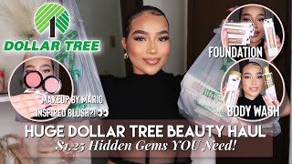 HUGE DOLLAR TREE BEAUTY HAUL 2024 ♡ $1.25 HIDDEN GEMS YOU NEED! | NEW Makeup & Skincare DUPE Finds!