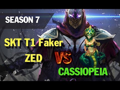 Season 7 SKT T1 Faker ZED vs CASSIOPEIA l LOL League of legends