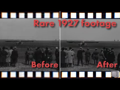 Rare 1927 Lindbergh Transatlantic Flight Newsreel Restored to 4K