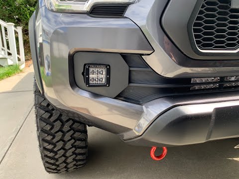 Cali Raised fog light assembly and install on 3rd Gen Tacoma