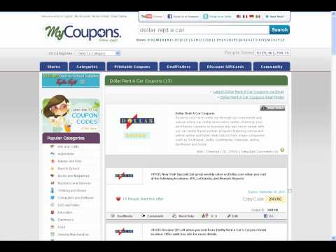 How To Use Dollar Rent A Car Coupon Codes