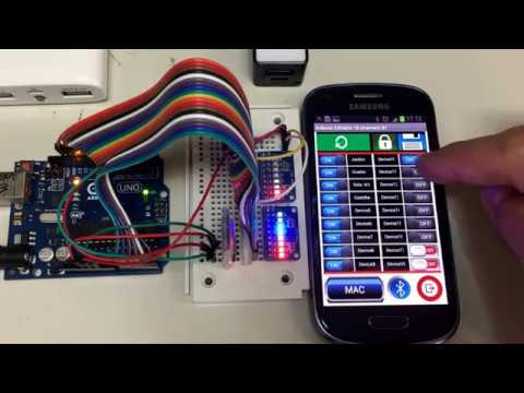 Arduino Control 18 Relay Editable BT Video