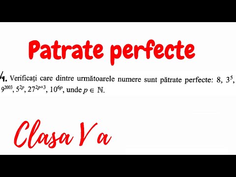 Perfect squares - Solved exercises Class V a