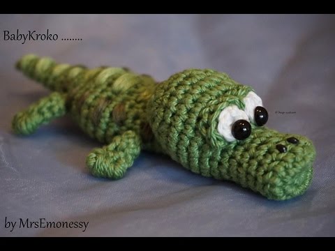 DIY Crochet Baby Crocodile so cute