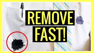 HOW TO REMOVE INK STAINS from CLOTHES & FABRIC!! (Laundry Hacks) |  Andrea Jean