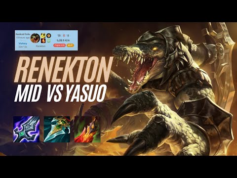 Renekton Mid vs Yasuo One Shot Build Easy Guide for LP League of Legends Season 12
